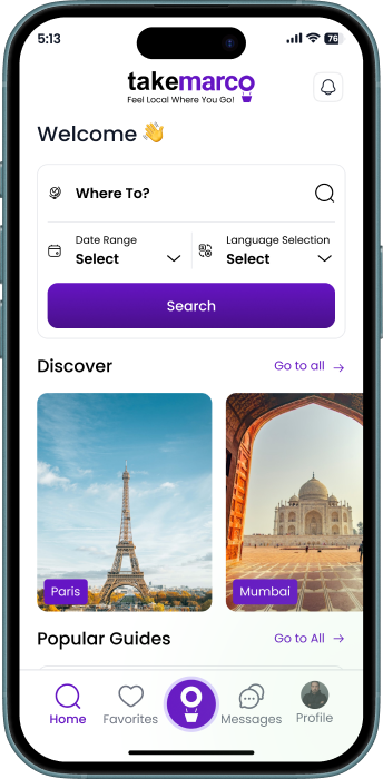 TakeMarco mobile app screenshot